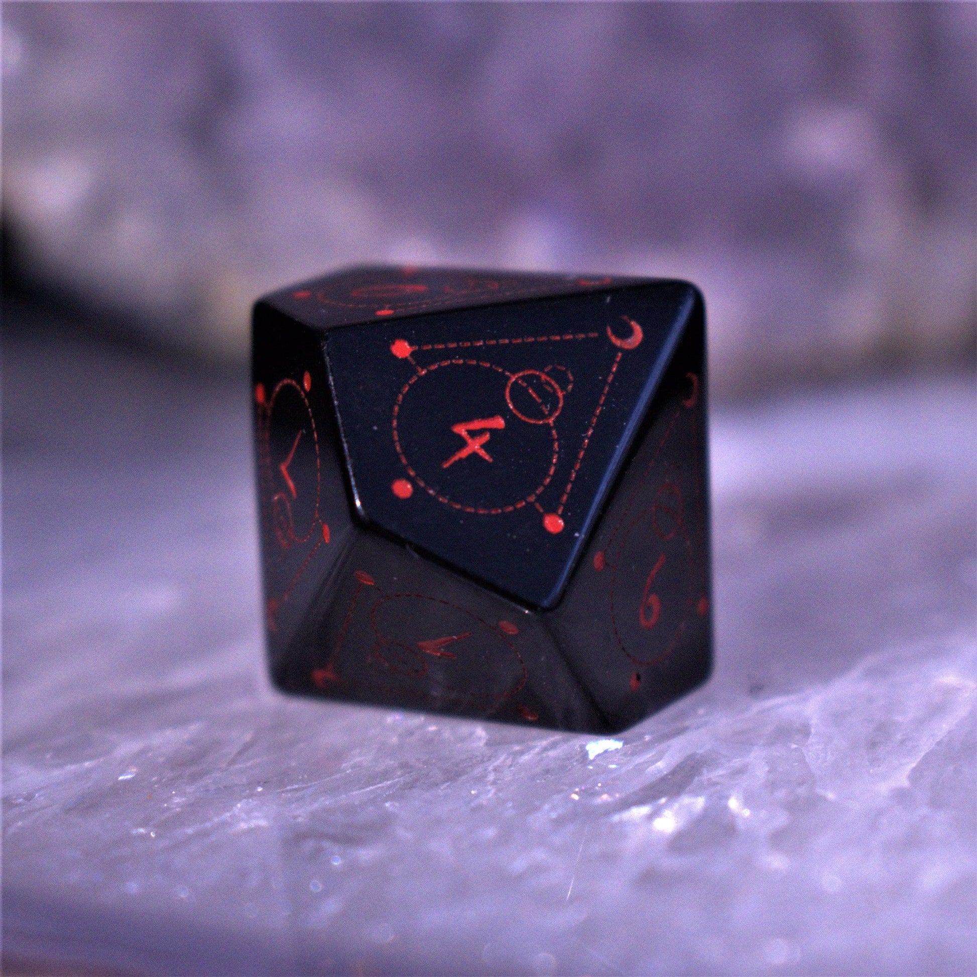 Spellcaster Obsidian Stone Dice Misty Mountain Gaming