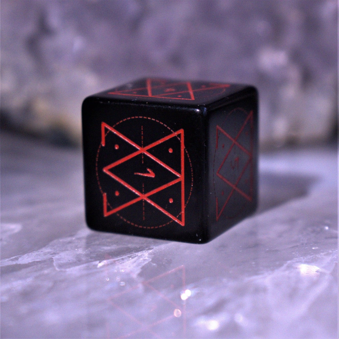 Spellcaster Obsidian Stone Dice Misty Mountain Gaming