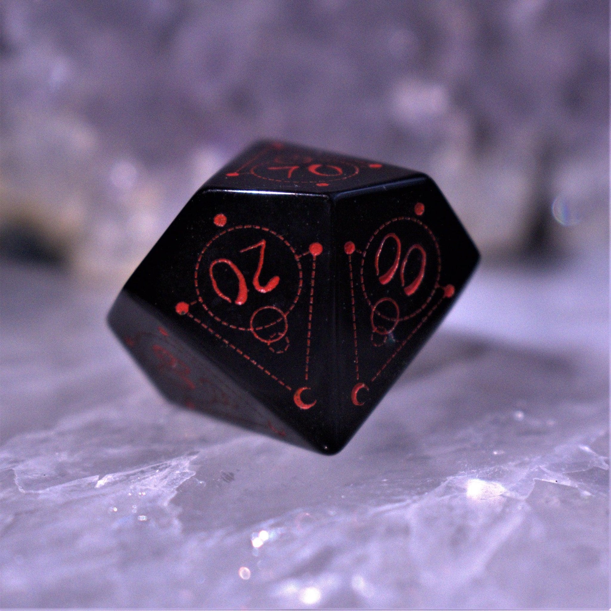 Spellcaster Obsidian Stone Dice Misty Mountain Gaming