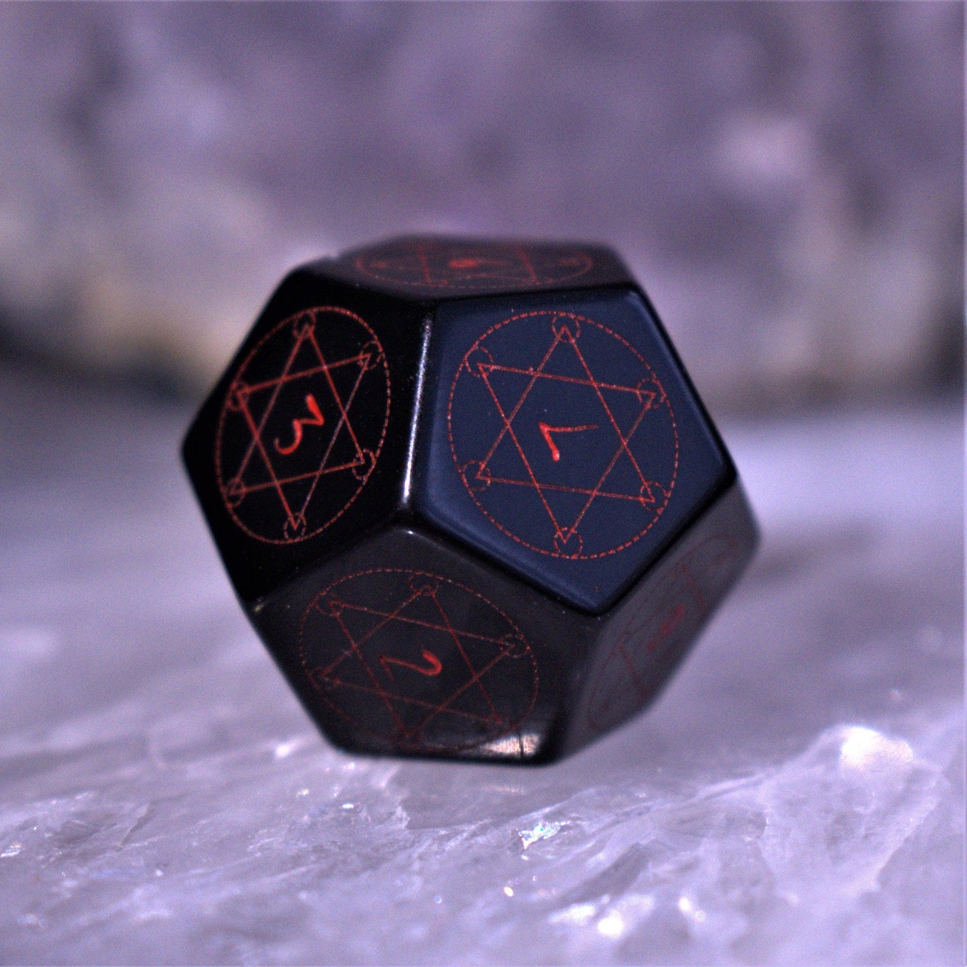 Spellcaster Obsidian Stone Dice Misty Mountain Gaming