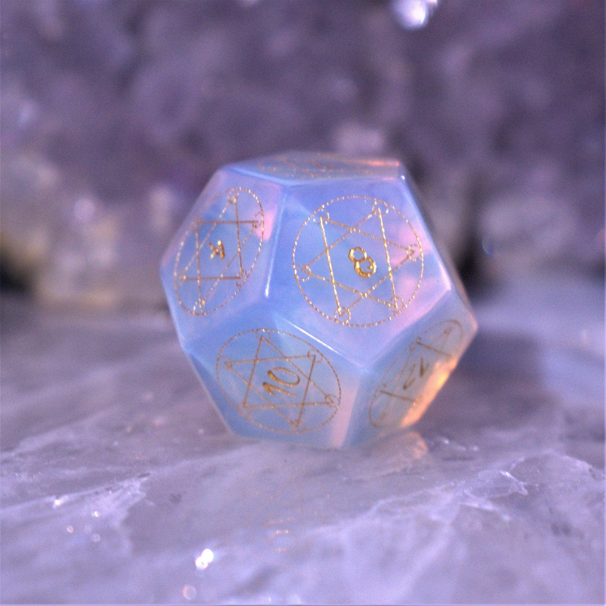 Spellcaster Opalite Stone Dice Set Misty Mountain Gaming