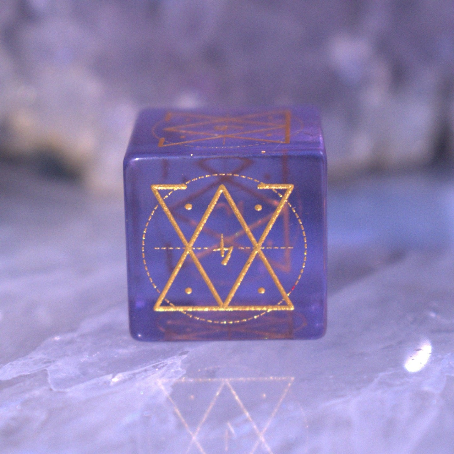 Spellcaster Purple Glass Dice Set Misty Mountain Gaming