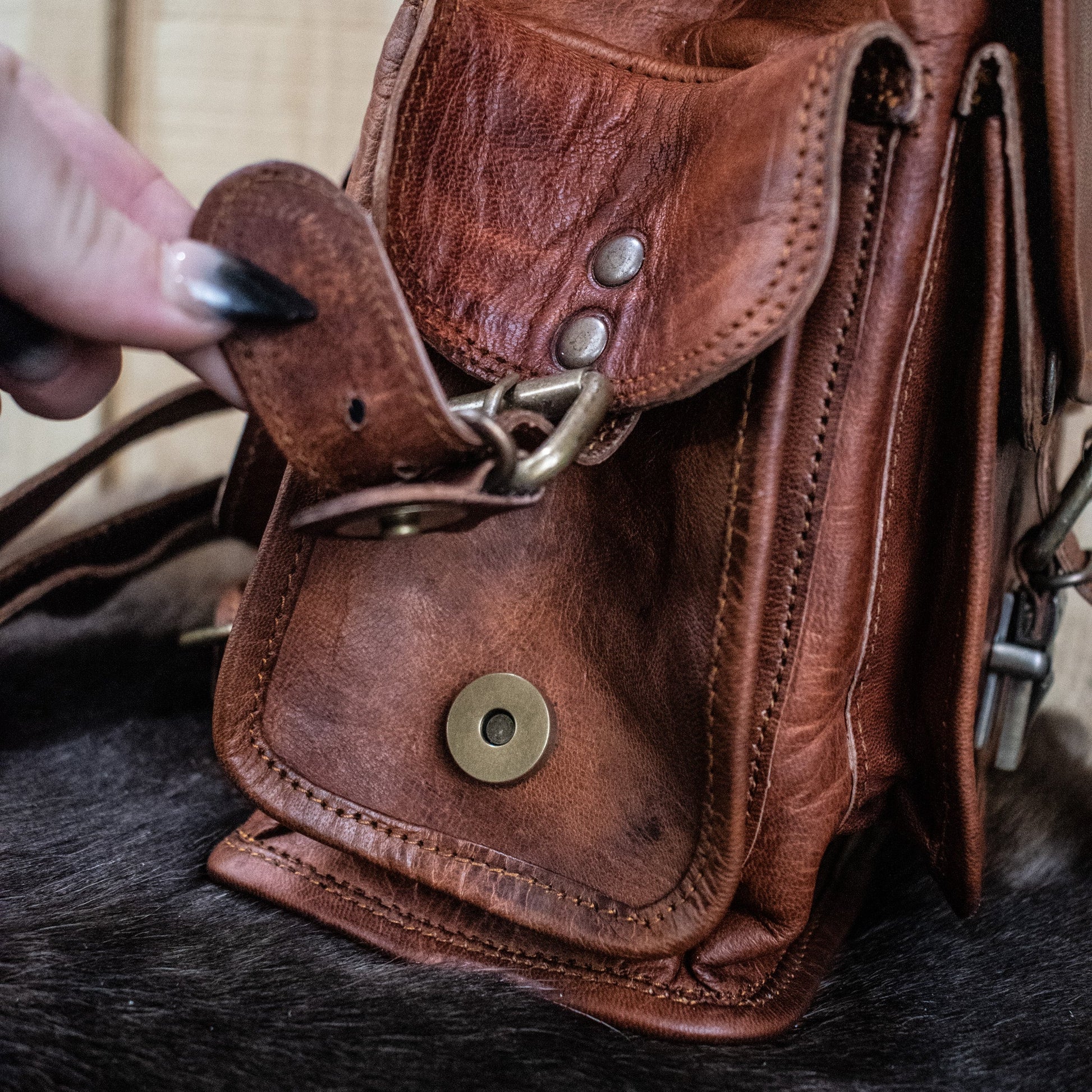 "The Cottage" Leather Mini Backpack - Brown Misty Mountain Gaming