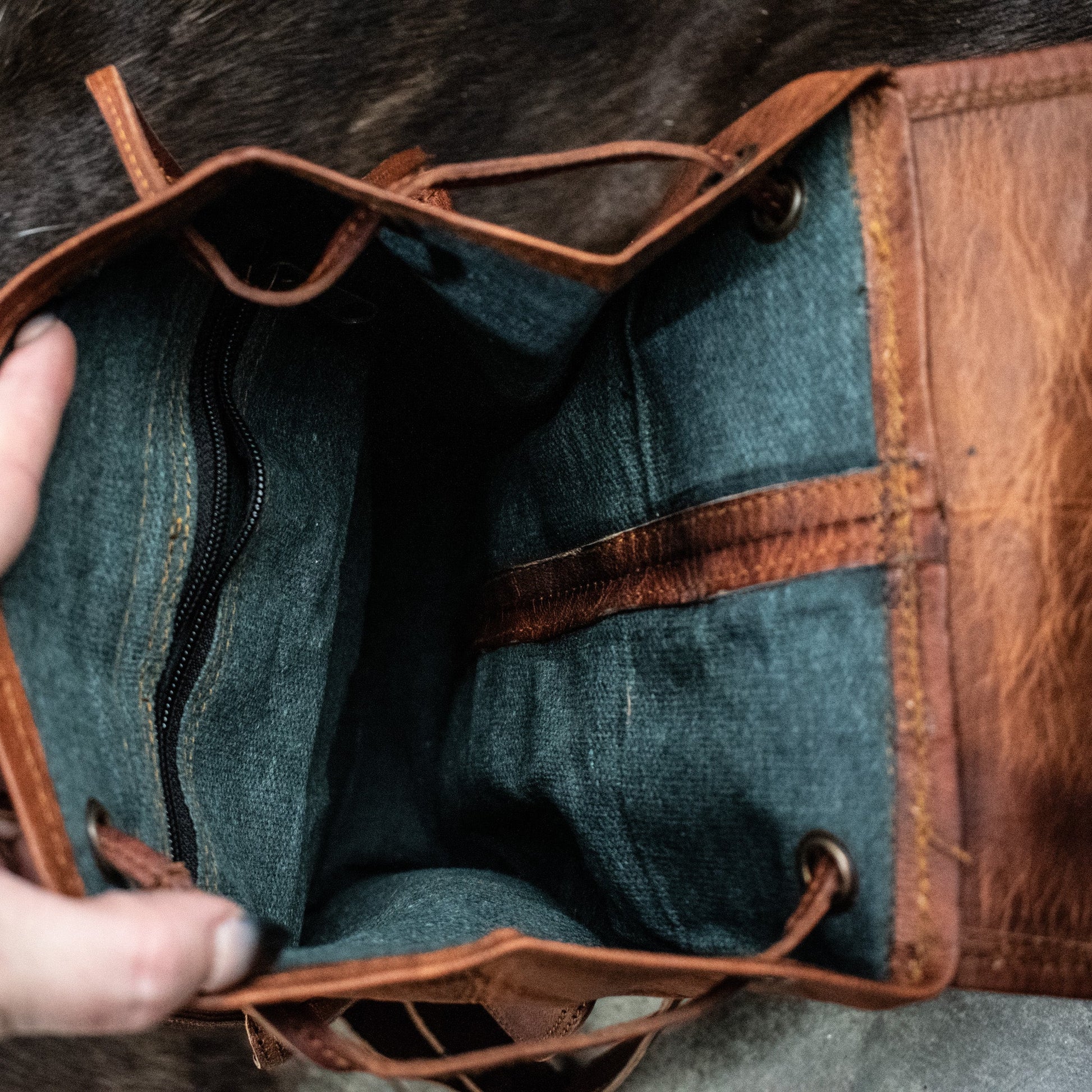 "The Cottage" Leather Mini Backpack - Brown Misty Mountain Gaming