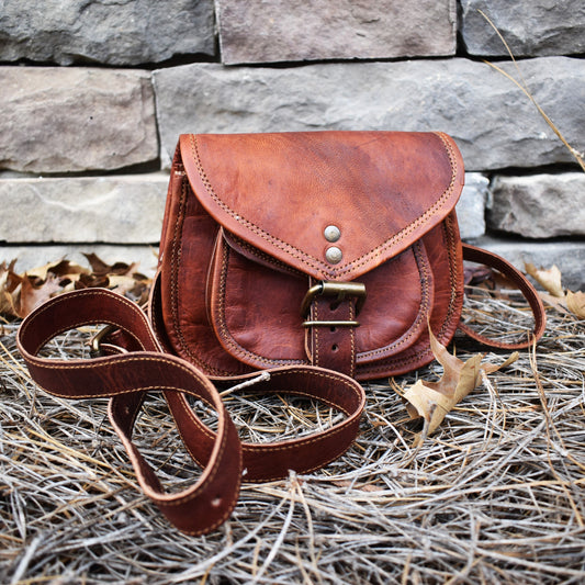The Rogue Leather Satchel - Small (Tan) Misty Mountain Gaming