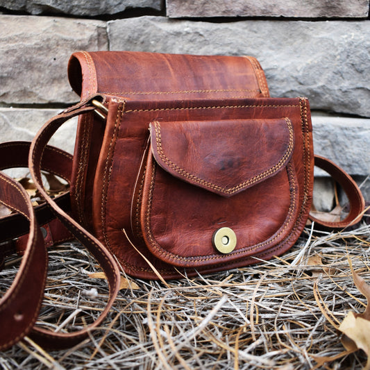 The Rogue Leather Satchel - Small (Tan) Misty Mountain Gaming