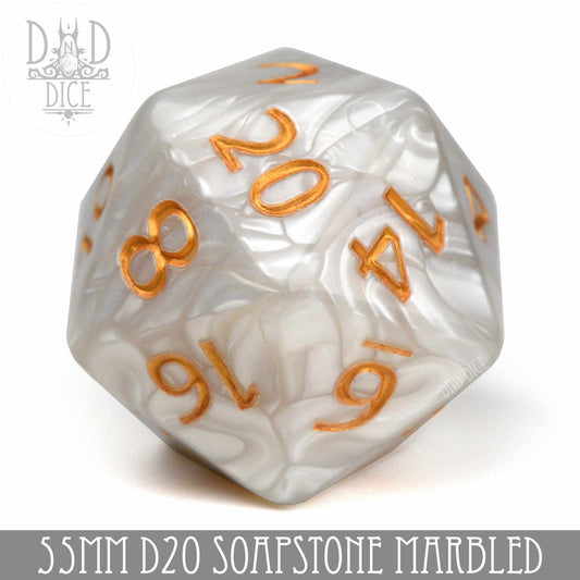 55mm D20 - Soapstone DNDDICE.COM