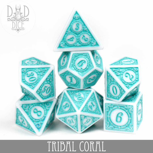 Tribal Coral Dice Set DNDDICE.COM