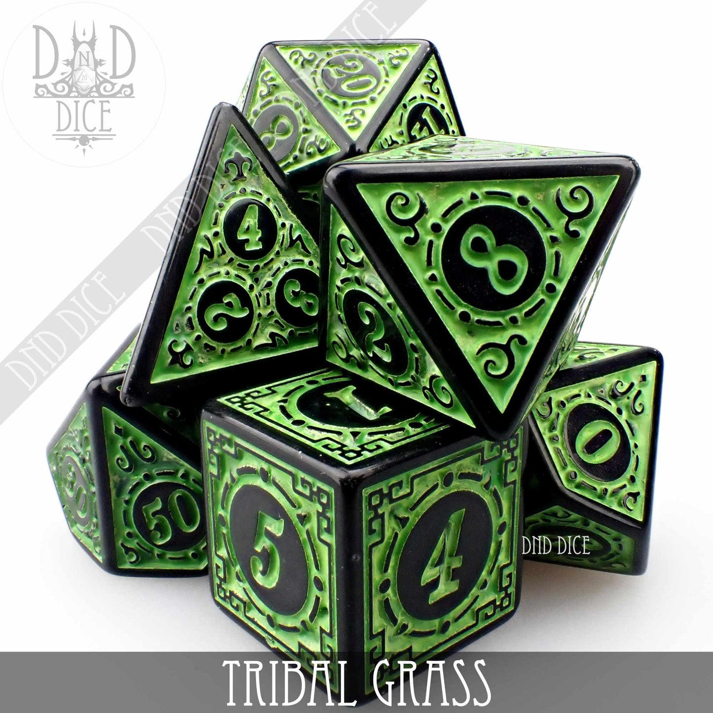 Tribal Grass Dice Set DNDDICE.COM