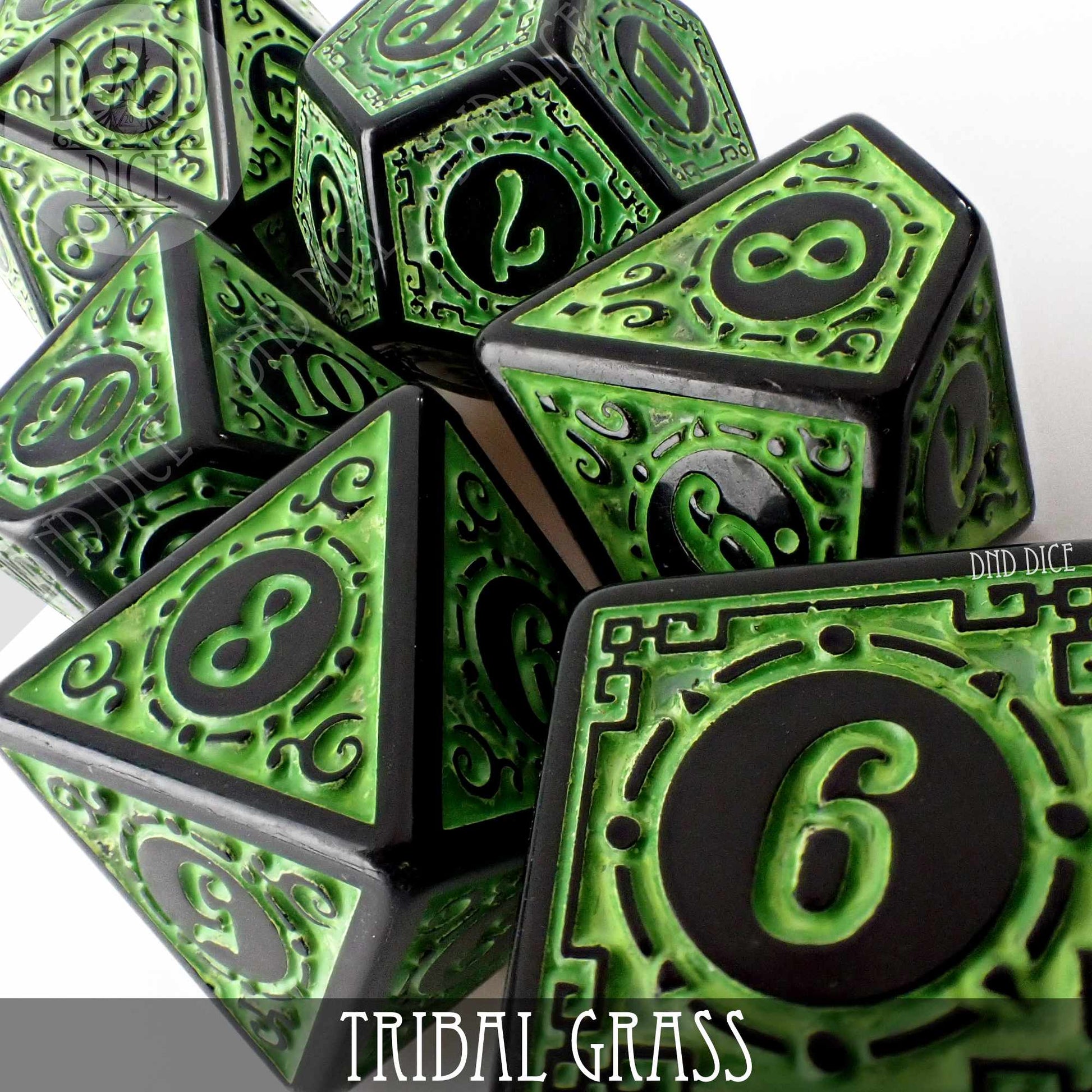 Tribal Grass Dice Set DNDDICE.COM