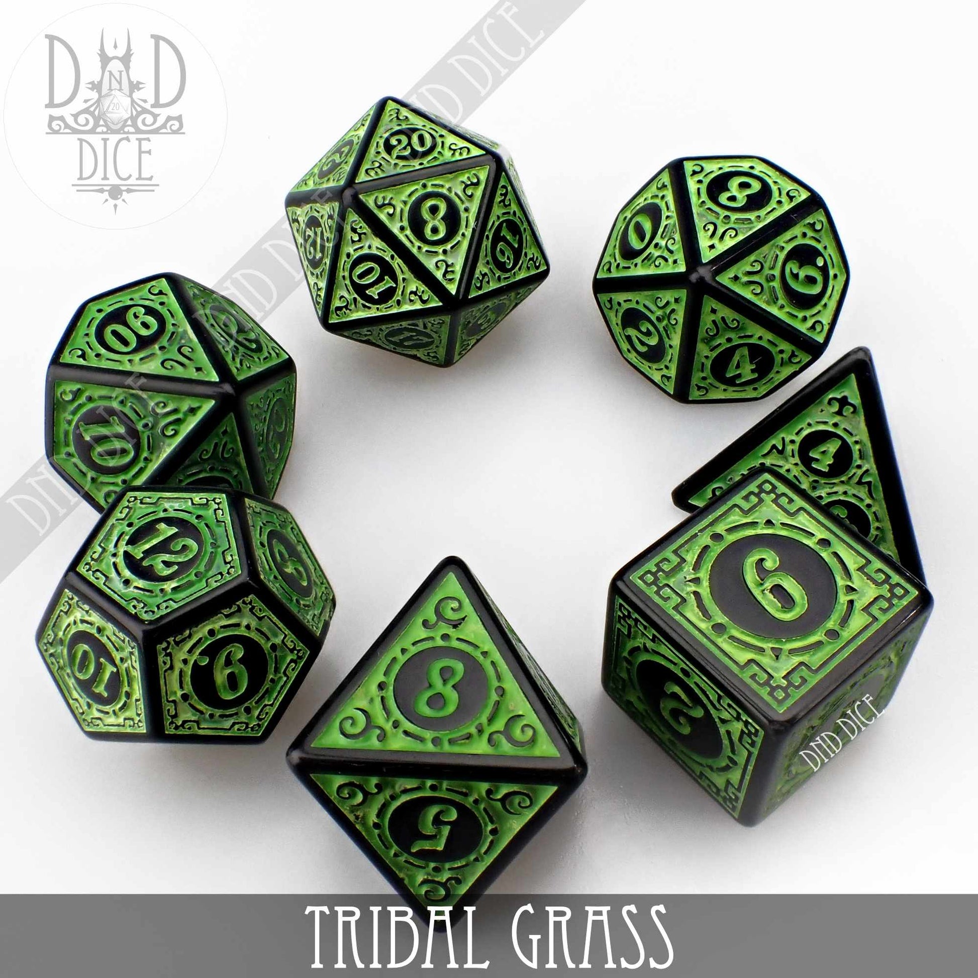 Tribal Grass Dice Set DNDDICE.COM