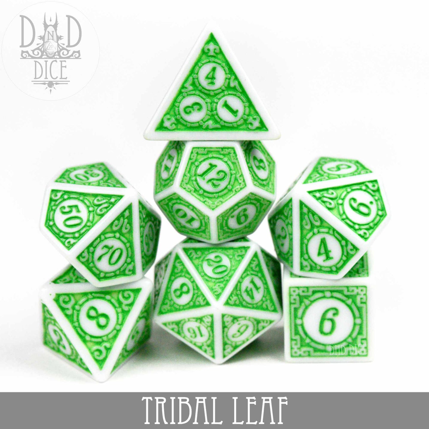 Tribal Leaf Dice Set DNDDICE.COM