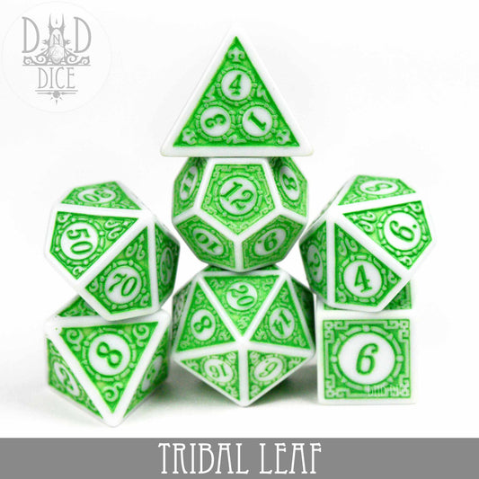 Tribal Leaf Dice Set DNDDICE.COM