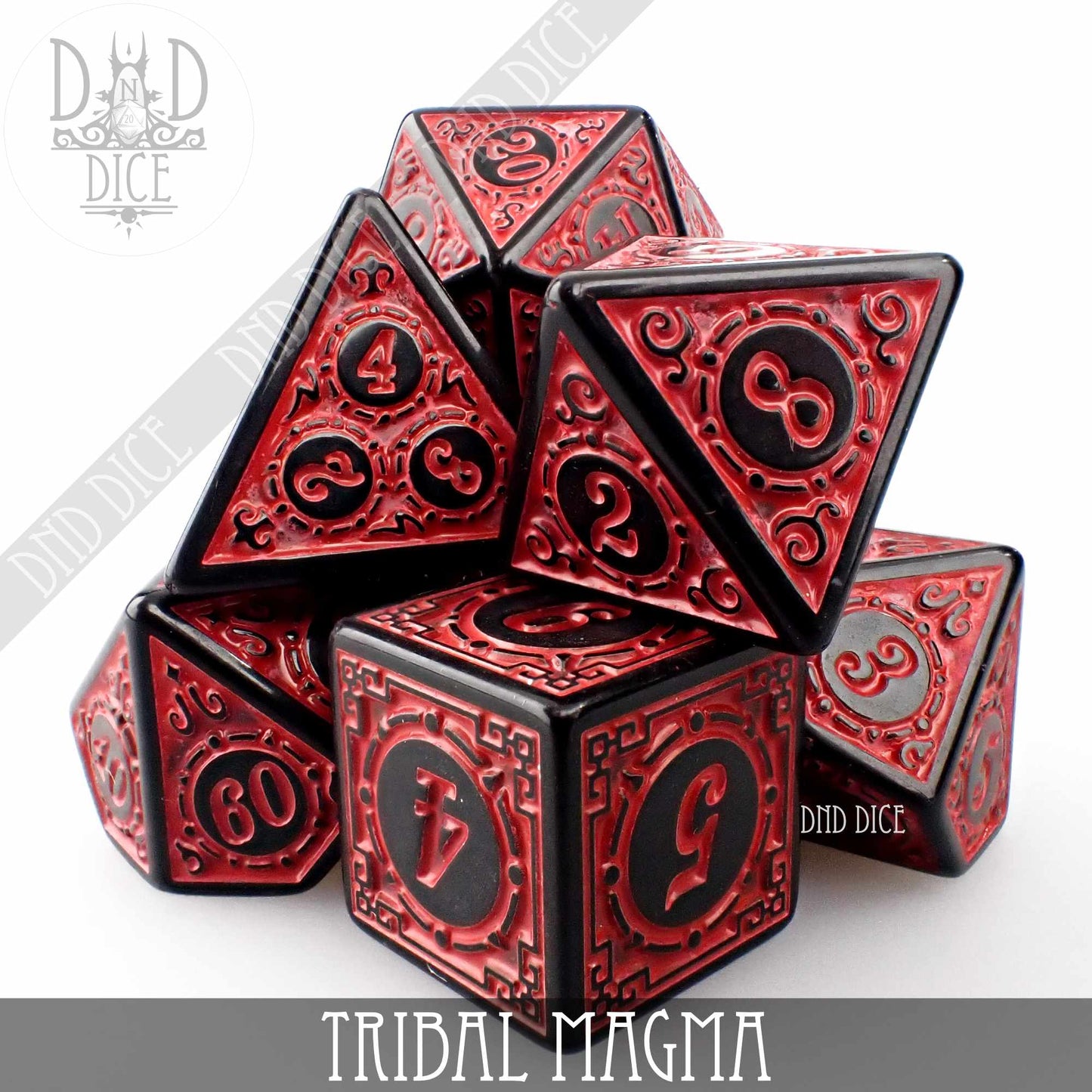 Tribal Magma Dice Set DNDDICE.COM