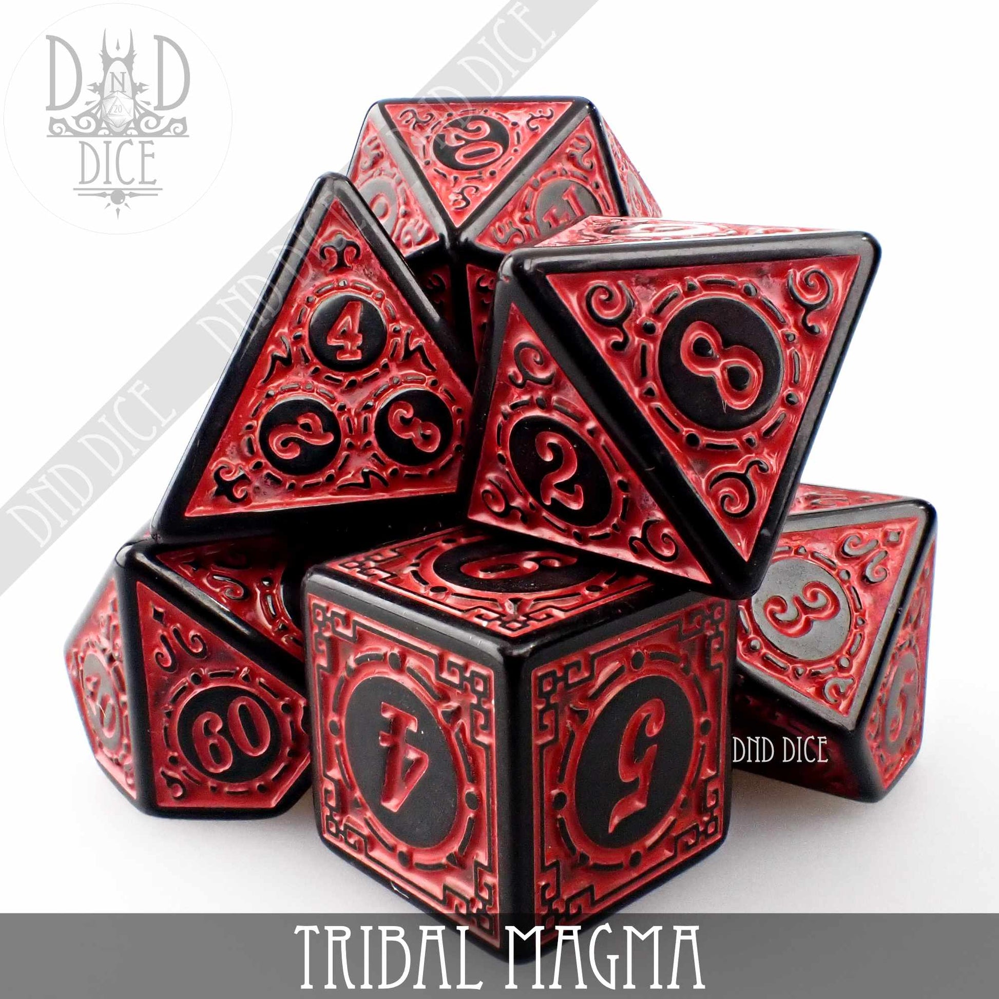 Tribal Magma Dice Set DNDDICE.COM