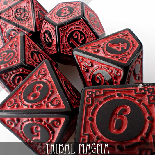 Tribal Magma Dice Set DNDDICE.COM