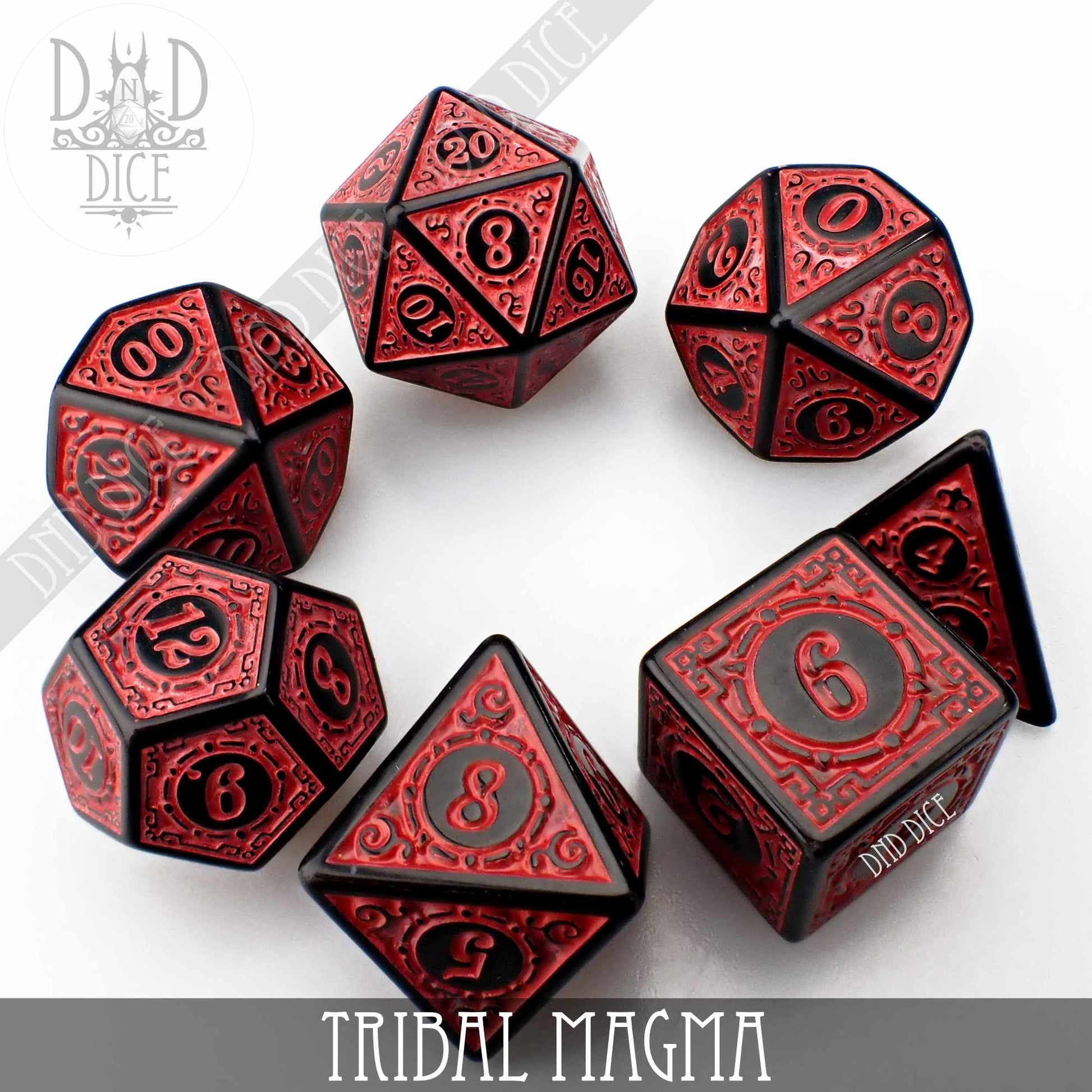 Tribal Magma Dice Set DNDDICE.COM