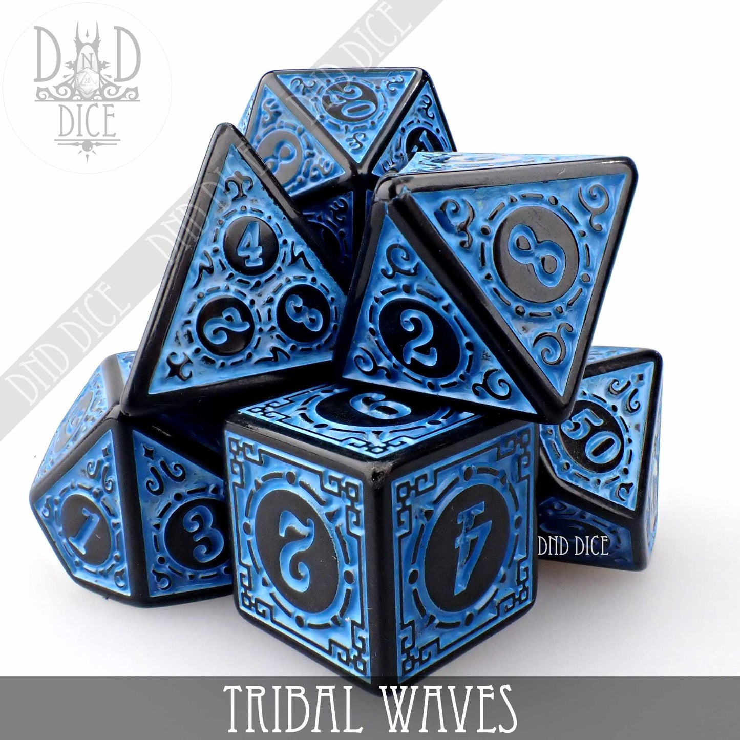Tribal Waves Dice Set DNDDICE.COM