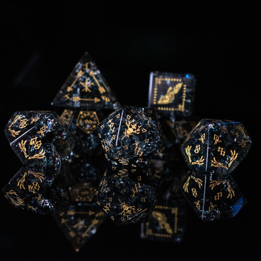 Wendigo Shattered Glass Dice Set Misty Mountain Gaming