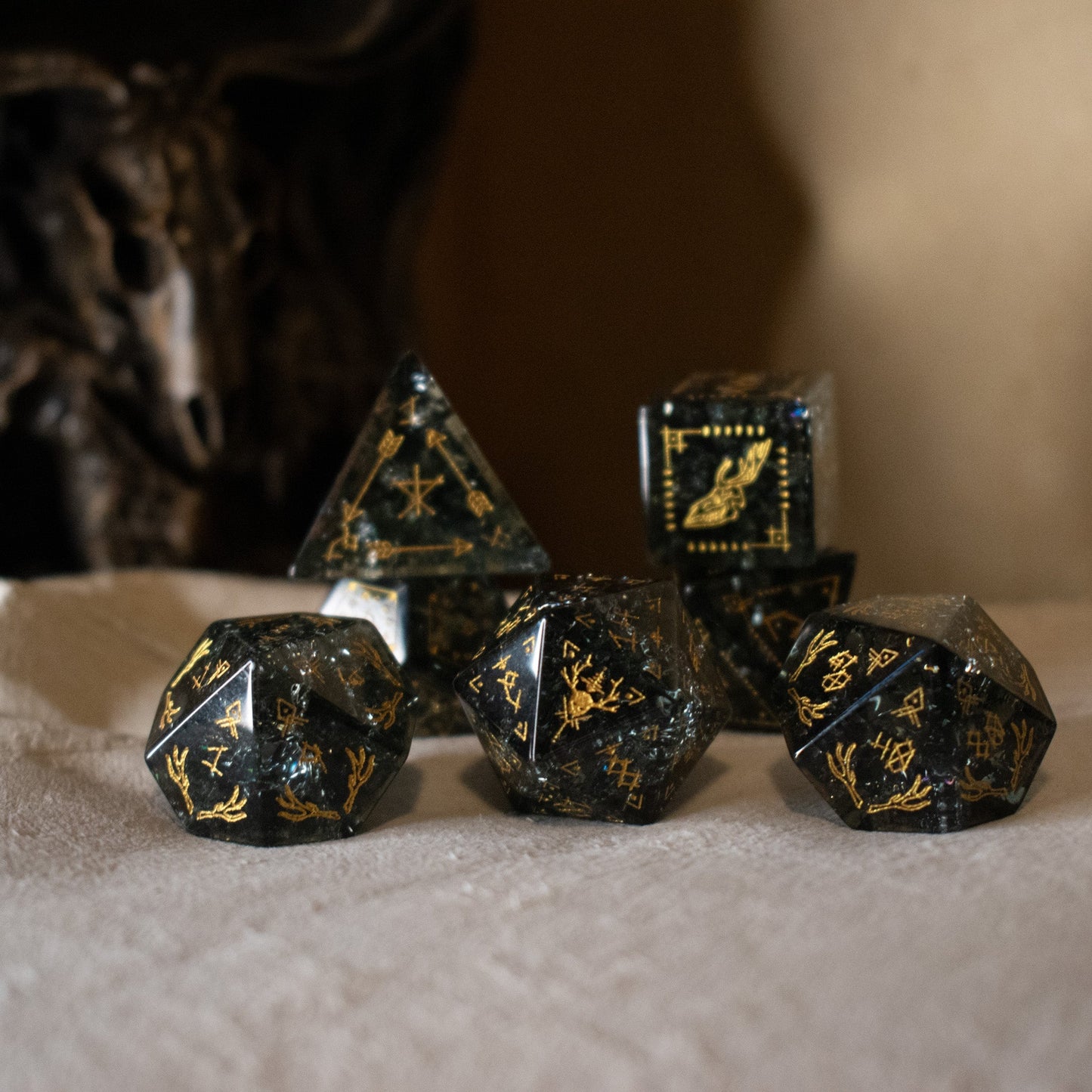 Wendigo Shattered Glass Dice Set Misty Mountain Gaming