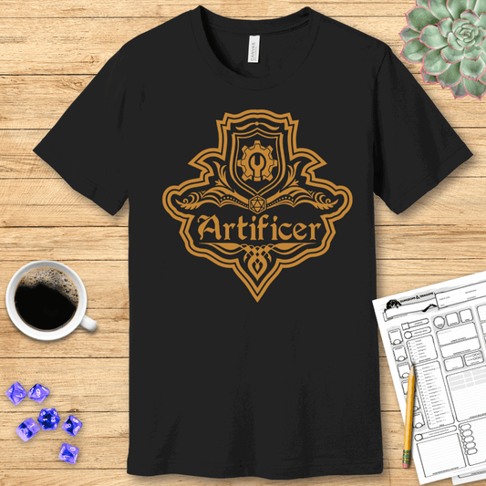 Artificer Class Emblem T-Shirt Sunburst RPG