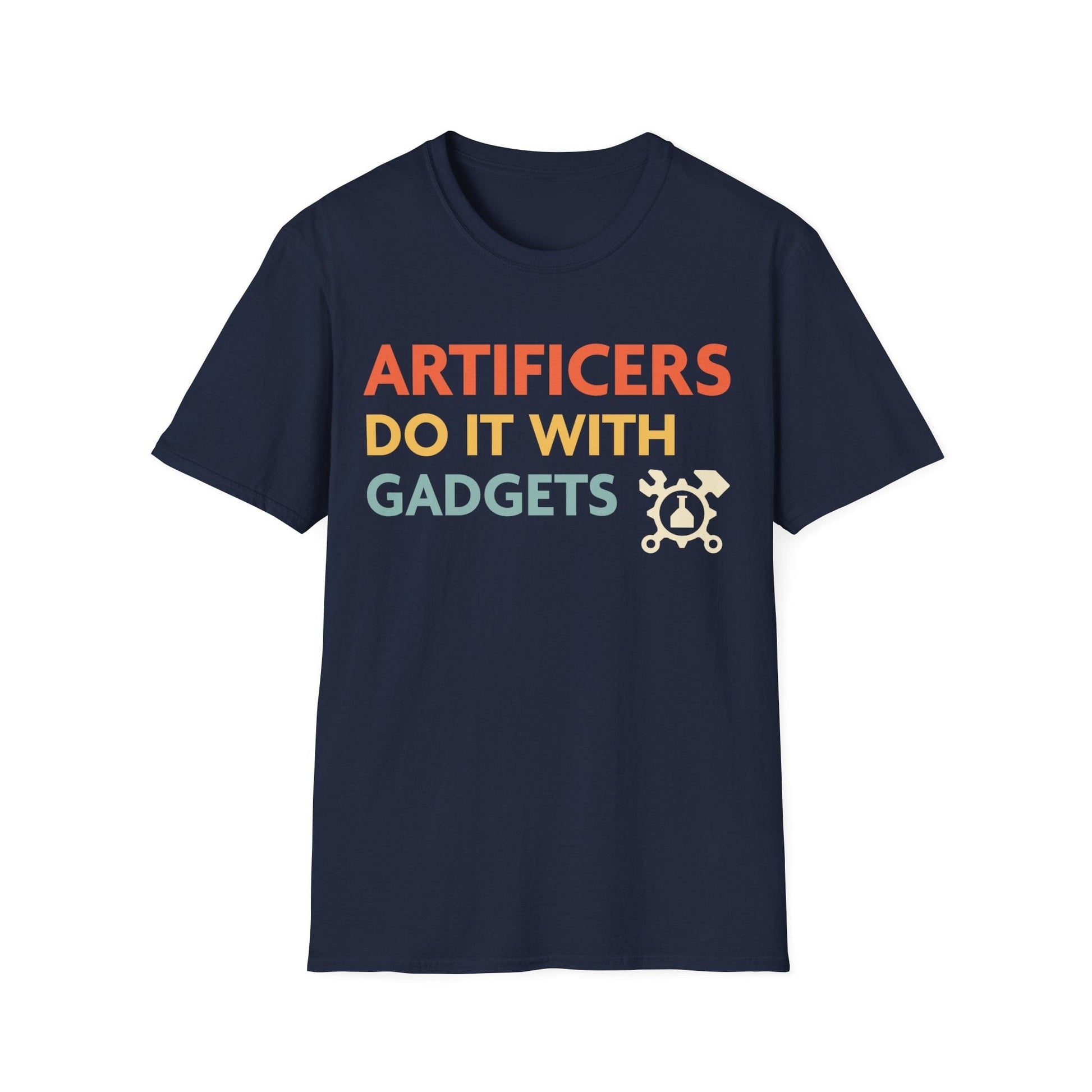 Artificers Do It With Gadgets T-Shirt Sunburst RPG