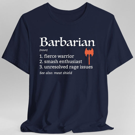 Barbarian Class Definition T-Shirt Sunburst RPG