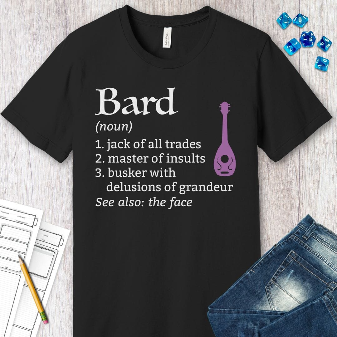 Bard Class Definition D&D T-Shirt Sunburst RPG