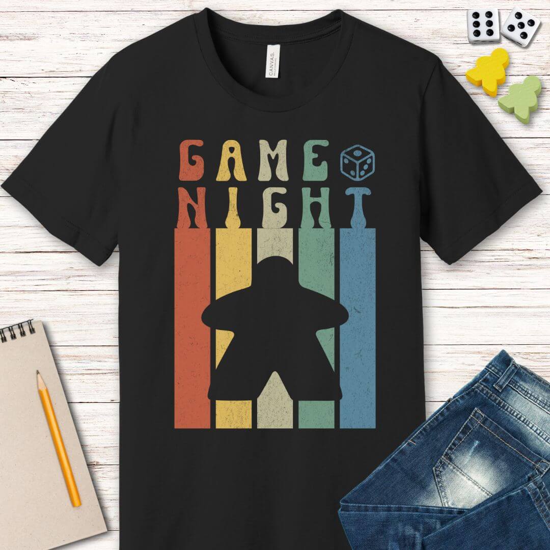 Board Game Night Shirt Sunburst RPG