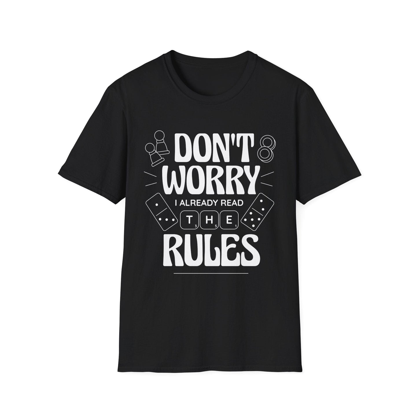 Board Games T-shirt - I Read The Rules Sunburst RPG