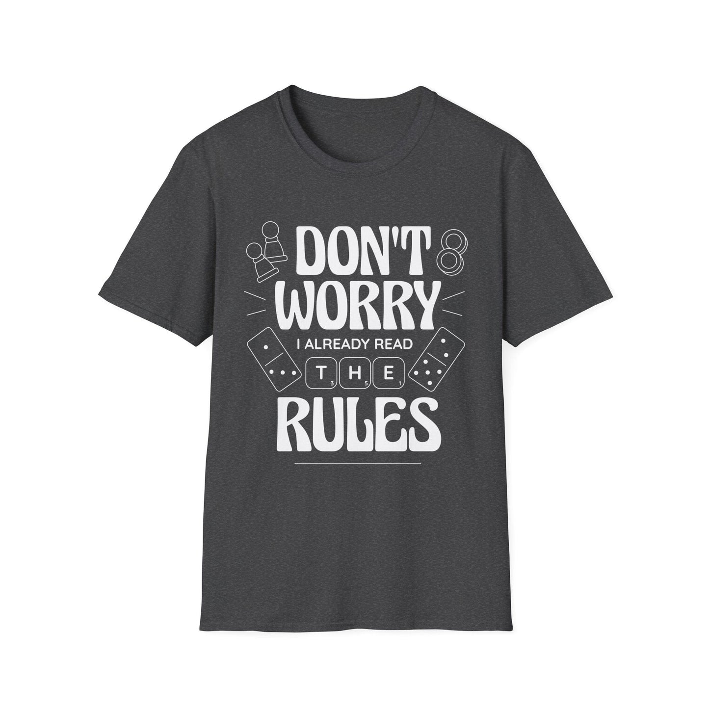 Board Games T-shirt - I Read The Rules Sunburst RPG