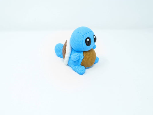 Squirtle Knit Style Figurine Giant Turtle Creations