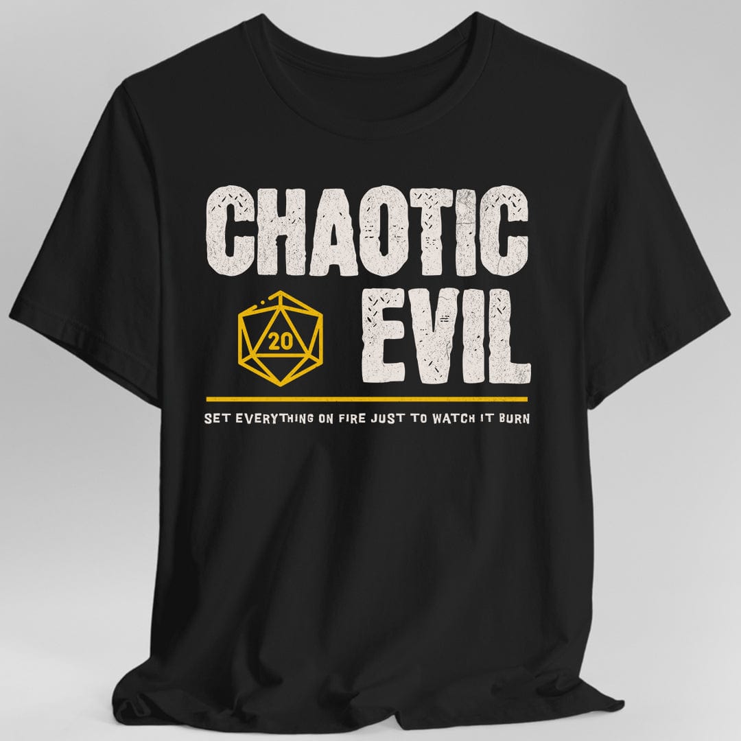 Chaotic Evil Shirt - DnD Alignment T-shirt Sunburst RPG