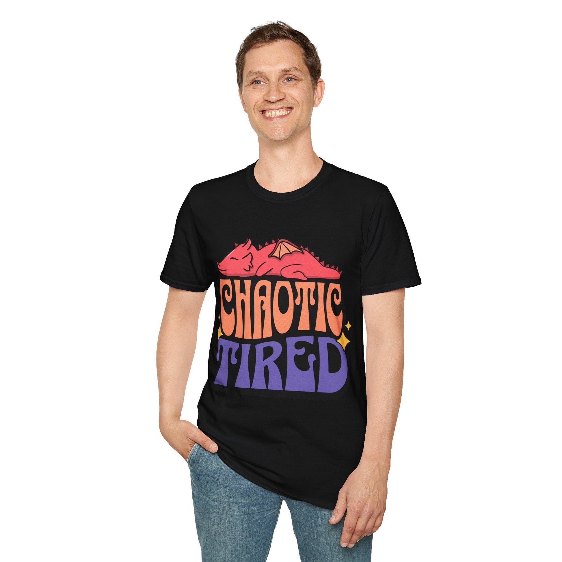 Chaotic Tired Alignment Shirt Sunburst RPG
