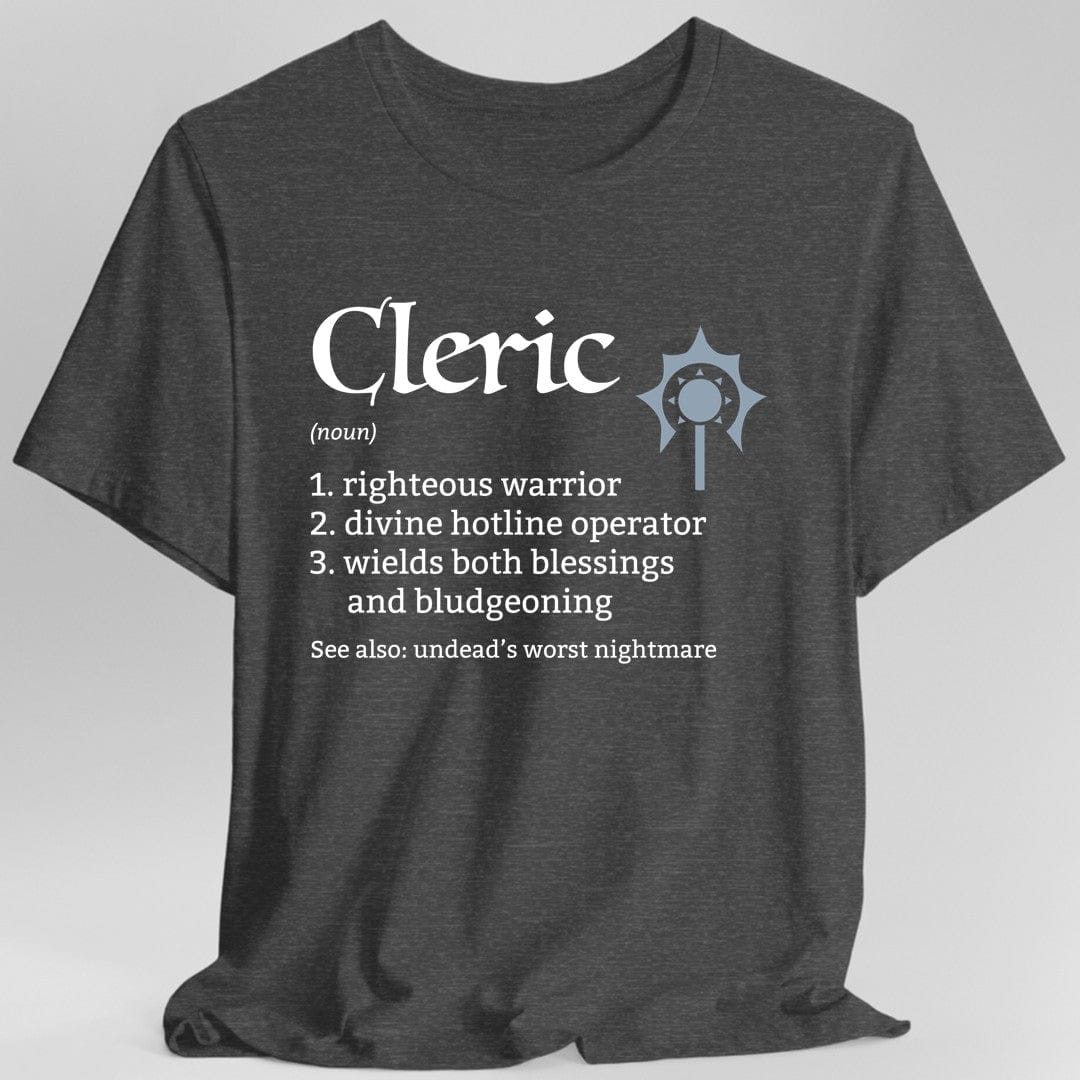 Cleric Class Definition D&D T-Shirt Sunburst RPG