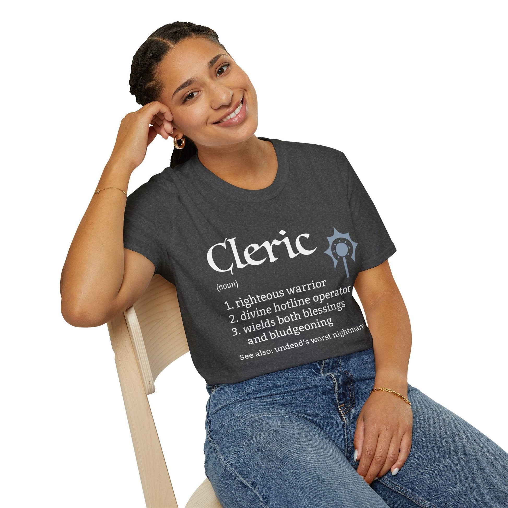 Cleric Class Definition D&D T-Shirt Sunburst RPG