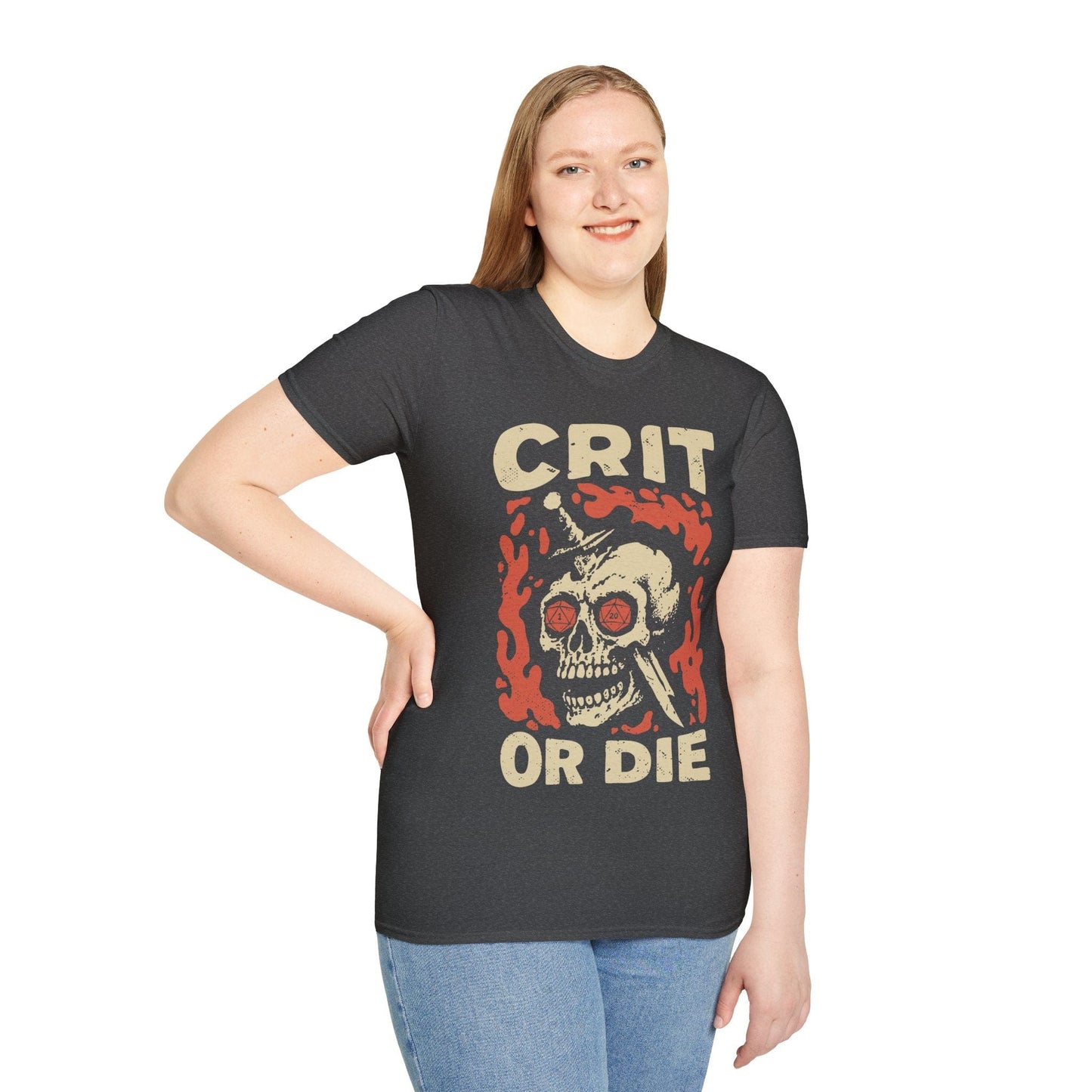 Crit or Die D&D T-shirt Sunburst RPG