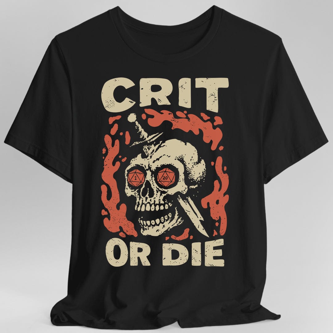 Crit or Die D&D T-shirt Sunburst RPG