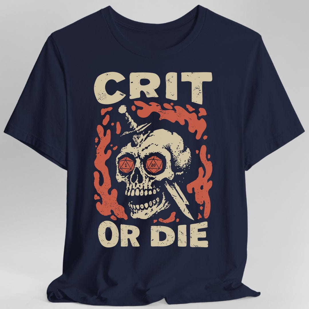 Crit or Die D&D T-shirt Sunburst RPG