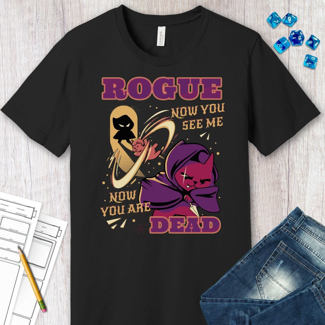 Cute Rogue DnD T-Shirt Sunburst RPG
