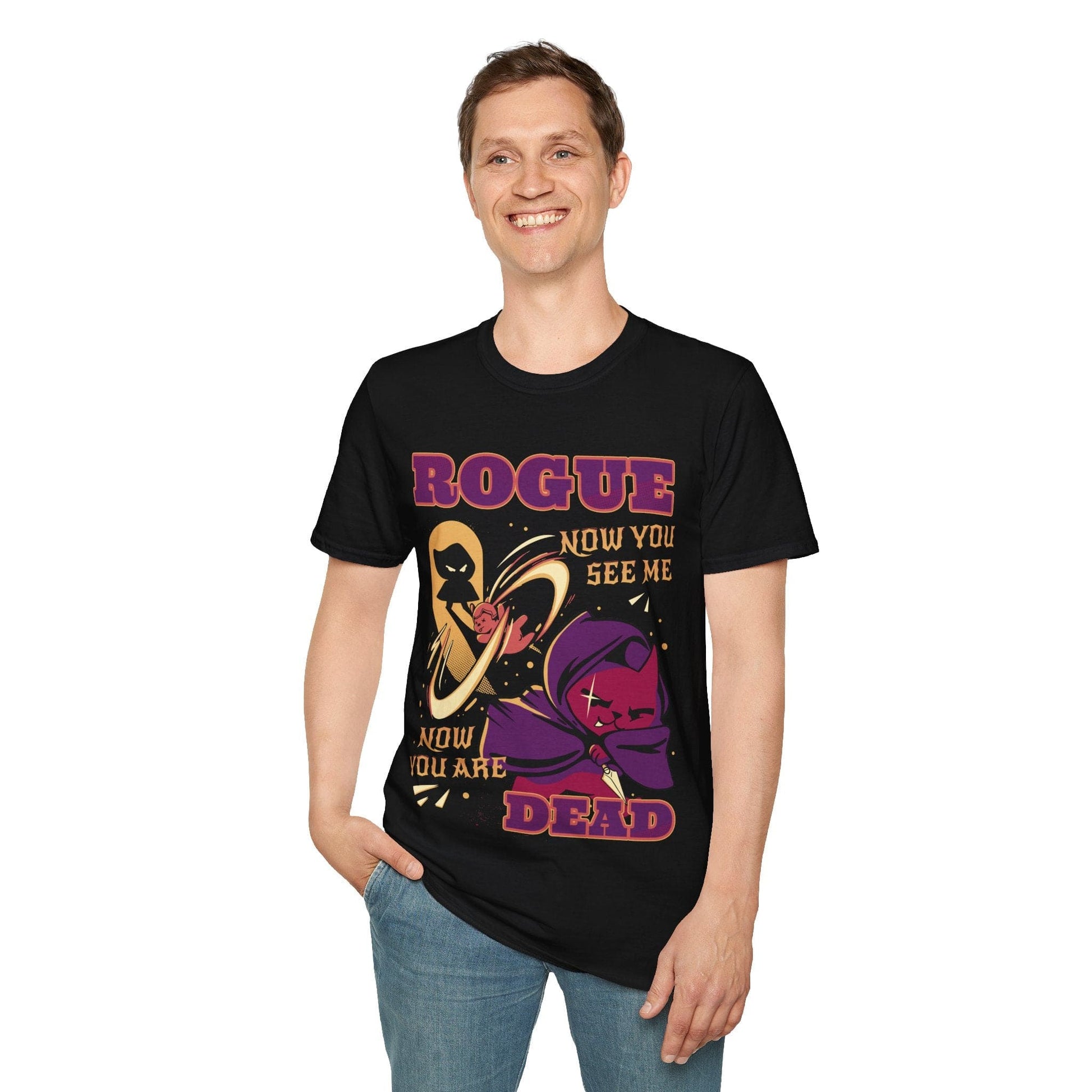 Cute Rogue DnD T-Shirt Sunburst RPG