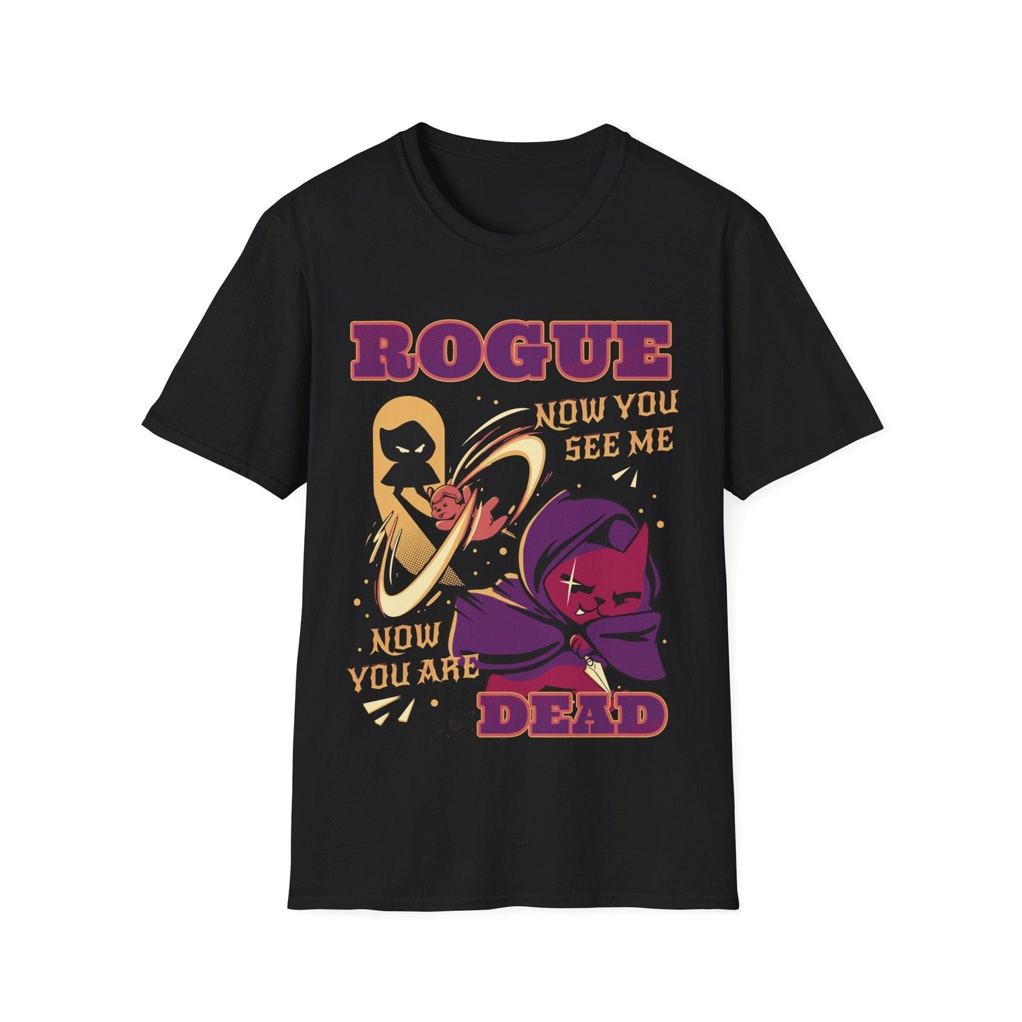 Cute Rogue DnD T-Shirt Sunburst RPG