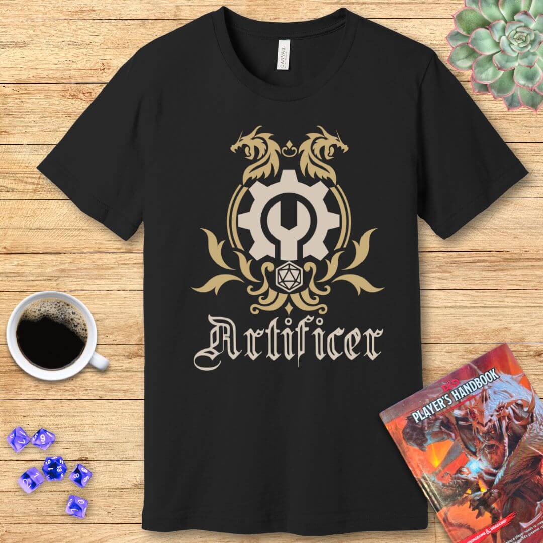 D&D Artificer Class Emblem T-Shirt Sunburst RPG