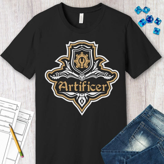 D&D Artificer Class Fancy Emblem T-Shirt Sunburst RPG