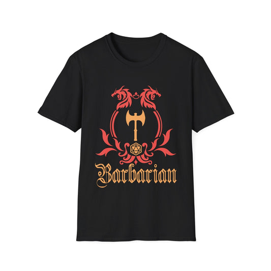 D&D Barbarian Class Emblem T-shirt Sunburst RPG