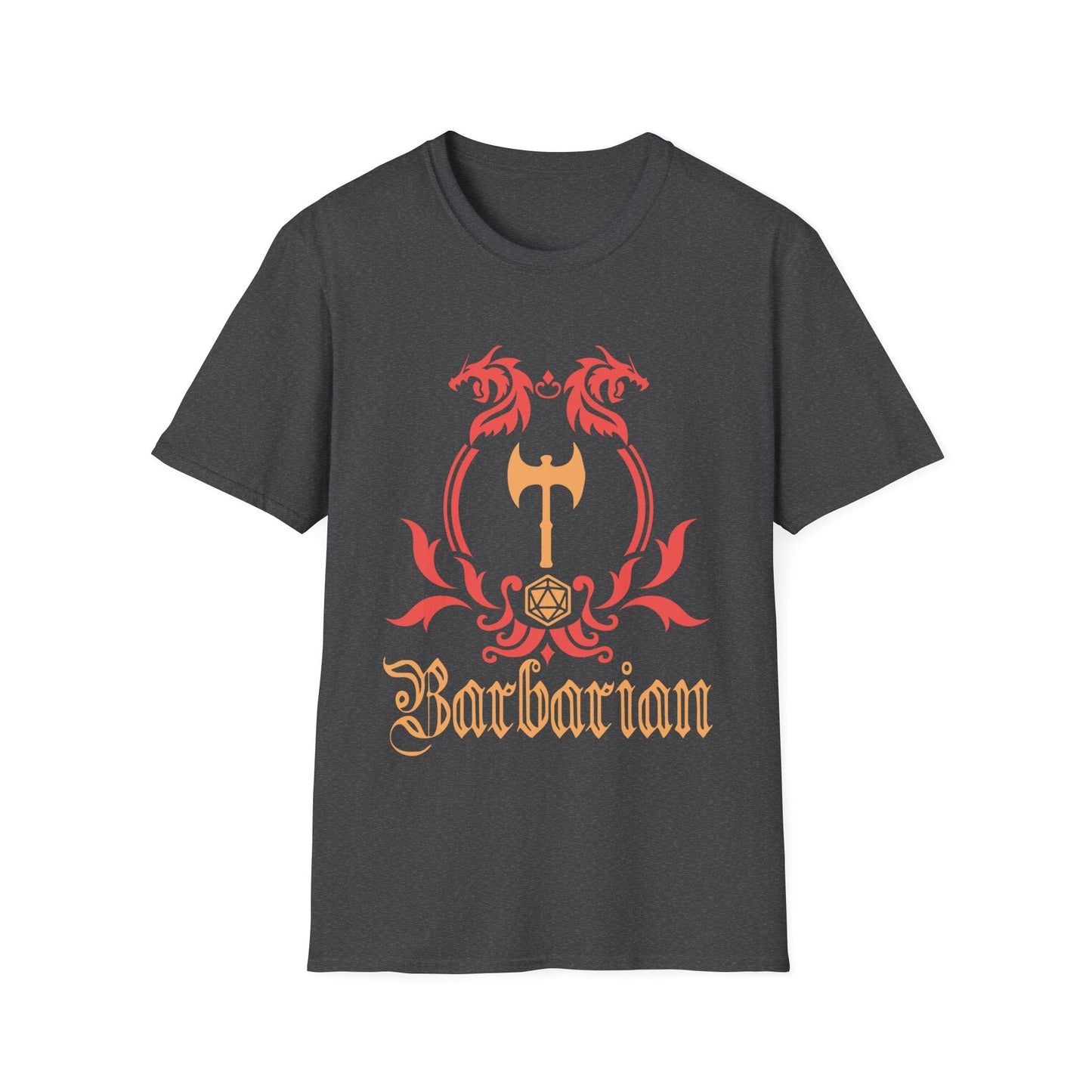 D&D Barbarian Class Emblem T-shirt Sunburst RPG