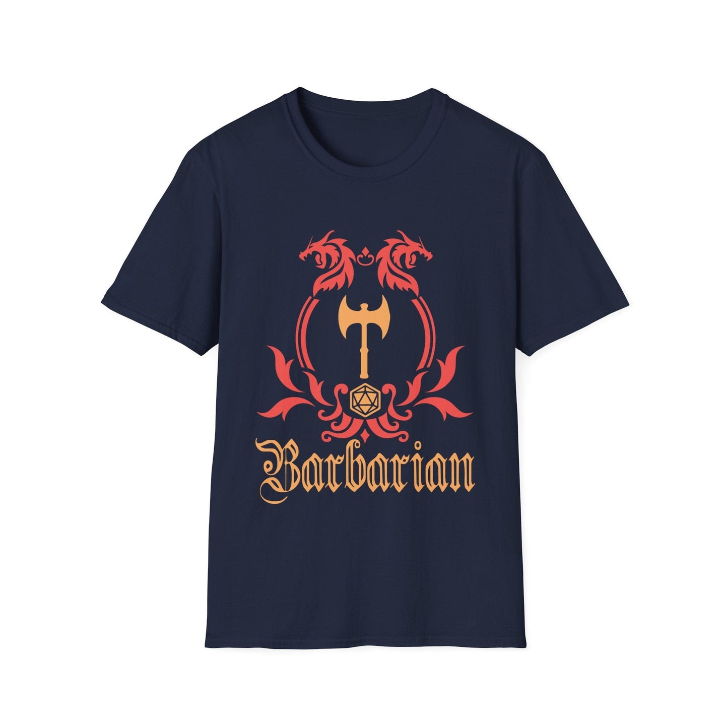 D&D Barbarian Class Emblem T-shirt Sunburst RPG