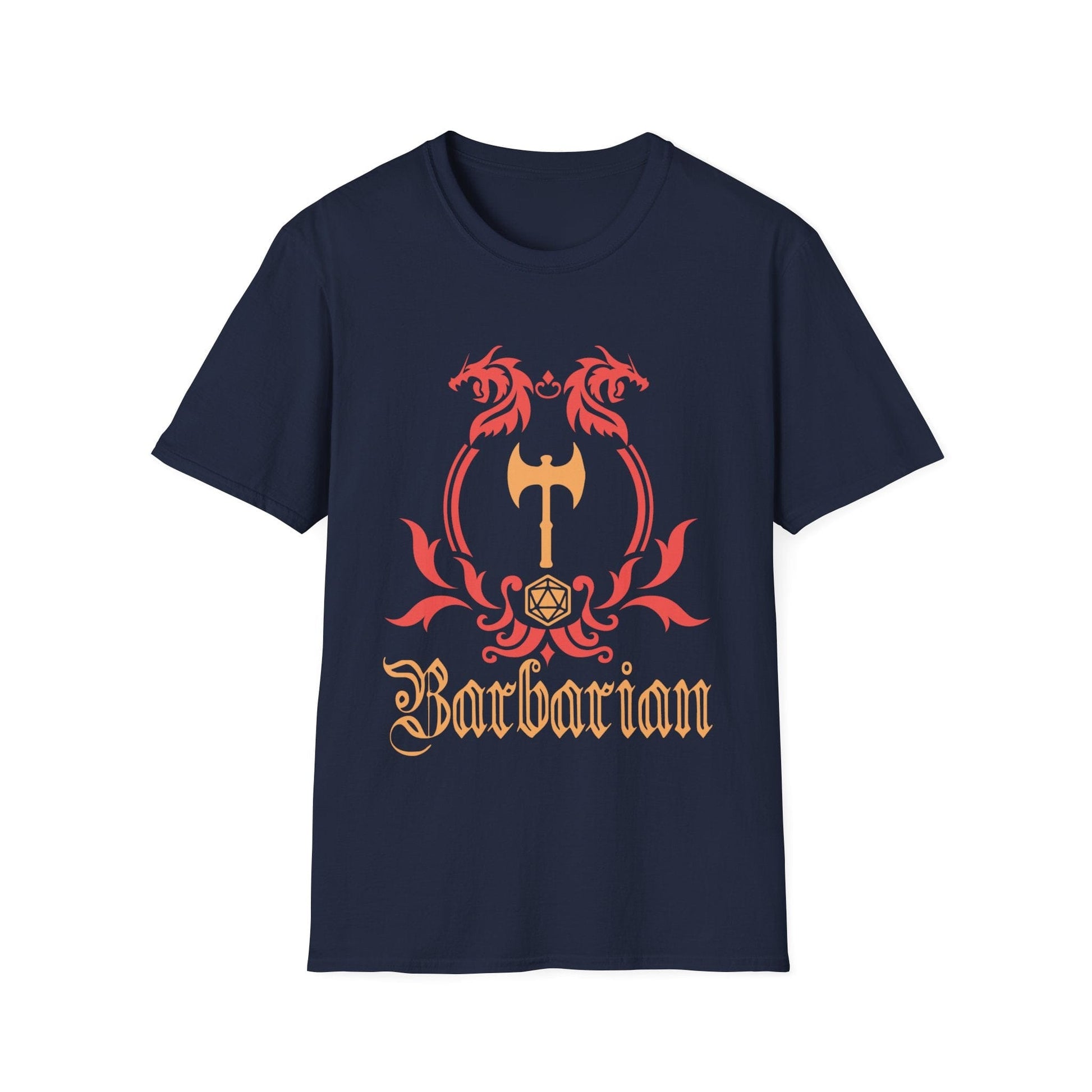 D&D Barbarian Class Emblem T-shirt Sunburst RPG
