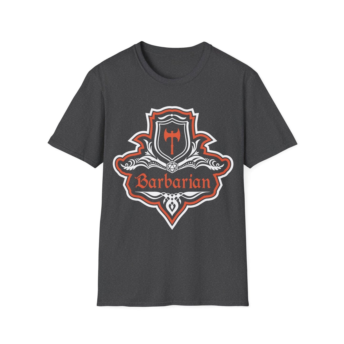 D&D Barbarian Class Fancy Emblem T-Shirt Sunburst RPG