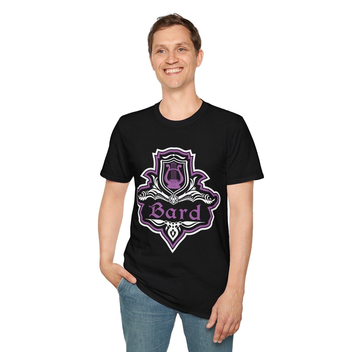D&D Bard Class Fancy Emblem T-Shirt Sunburst RPG